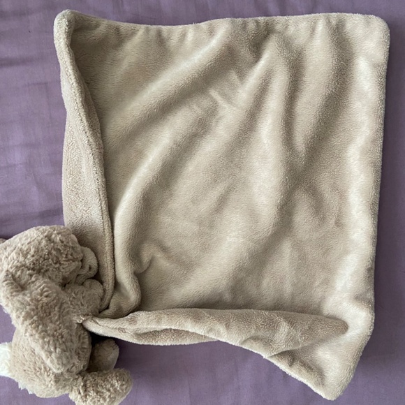 Jellycat Lovey Bashful Bunny beige tan Security Blanket Soother Rabbit Soft - Picture 3 of 4